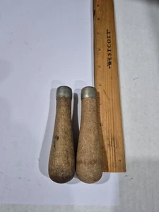 Lot Of 2  Lutz Wood File Handles  #4 - Picture 1 of 3