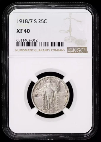 1918/7 S Quarter Dollars Standing Liberty Quarter NGC XF-40 Cover