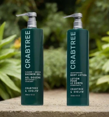 Crabtree & Evelyn Loción Hidratante y Gel de Ducha Cleanse Awaken Jumbo 15oz Nuevo Foto 1 de 4