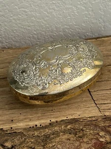 Vintage Silber Schatulle Handtuch Altmeister Schatulle mit rotem Samt Schmuck Schmuck Japan 1980er - Bild 1 von 11