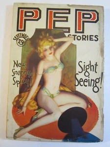 PEP Stories v.8 #3, Sept. 1930 GD/VG Bolles Sight Seeing Cover Art! - Picture 1 of 5