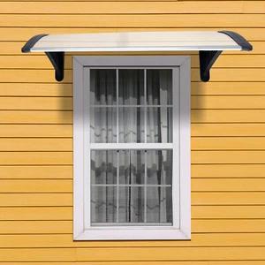 Window Awning Door Canopy Polycarbonate Cover Outdoor Patio UV Rain Protection - Picture 1 of 20