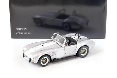 1:18 Kyosho Shelby Cobra 427 S/C Argento Metallico/ Bianco 08047S - Immagine 1 di 4