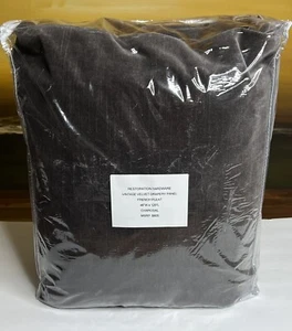 Restoration Hardware Vintage Velvet Drapery French Plt 46" x 120" Charcoal $805 - Picture 1 of 10