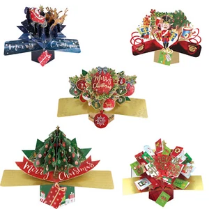 Christmas Cards Pop Up Handmade Gift Greeting Card Special Luxury Gift Card - Picture 1 of 3