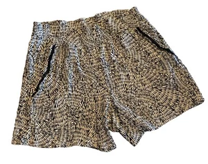 Geometric Print Shorts Pull-On Lounge Size XL Three Dots Comfort Slash Pockets - Picture 1 of 11