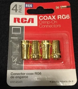 Paquete de 4 conectores engarzados RCA coaxiales VH1454R - Imagen 1 de 2