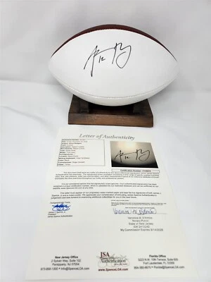 AARON RODGERS signed full size Wilson football JSA COA FULL LOA PACKERS STEELERS - Image 1 of 4