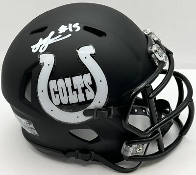 Laiatu Latu Signed Autographed Indianapolis Colts Black Mini Helmet PSA/DNA - Image 1 of 2