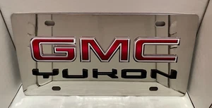 GMC Yukon logo stainless steel vanity license plate tag - Bild 1 von 3
