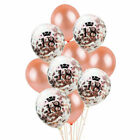10PC Rose Gold Confetti Air Ballons Adult Birthday Party Decor 18 21 30 40 50 60