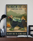Gordon Setter Camping Life Always Take the Scenic Route Dog Poster