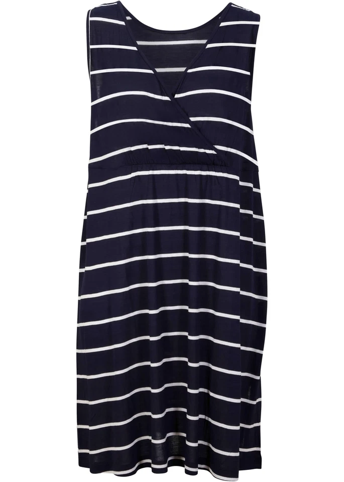 Strand Umstandskleid mit Stillfunktion Gr 40/42 Weiss Blau Mini Sommer-Kleid Neu - Bild 1 von 1