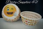 Emoji Cupcake Cases 24pk + 24 FREE Birthday party/Emoticon/Smile/Face/Icons/Fun