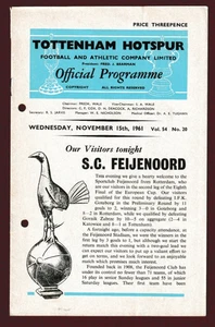 Tottenham Hotspur v Feyenoord 1961/62 European Cup Round of 16 2nd Leg - Picture 1 of 1