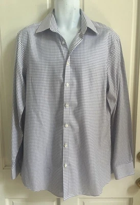 CHARLES TYRWHITT NEW! Red/White/Blue Check EXTRA SLIM FIT NON IRON Shirt 16.5 36 - Image 1 of 4