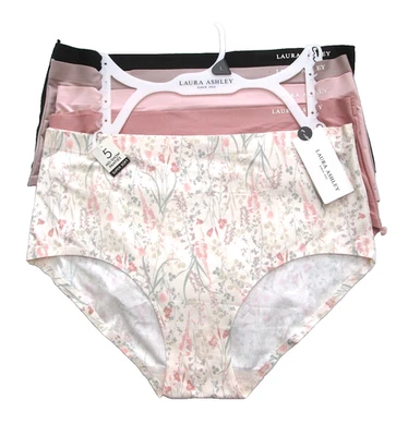 Paquete de 5 bragas grandes de nailon/spandex corte láser LAURA ASHLEY para mujer NUEVAS Foto 1 de 4