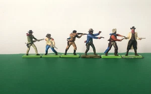 Britains Deetail Cowboys / bank Robber x 6pcs Made in England - Picture 1 of 5