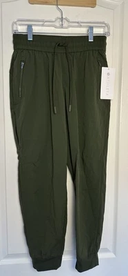 Athleta Trekkie North Jogger Pants XS Petite Olive Green Zip Pockets NWT $99 - Image 1 of 4