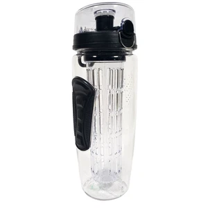 Fruit Infusing Water Bottle Infuser 32 oz Health BPA Free Plastic Flip Open Lid - Bild 1 von 18