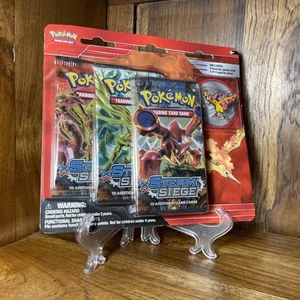 🔥 Moltres Pokemon TCG Legendary Pin Set Blister - 3 Steam Siege XY Booster Pack - Picture 1 of 5