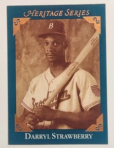 1992 Leaf Studio Darryl Strawberry #BC-6 Heritage Series baseball Mets Yankees - Picture 1 of 2