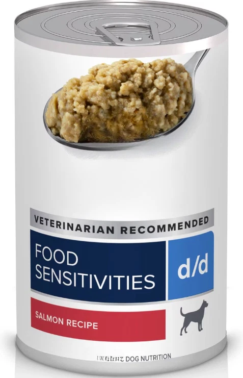 Comida húmeda para perros fórmula salmón sensibilidades piel/alimentos d/d; 12 latas 13 oz Foto 1 de 1