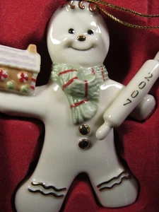 Lennox Christmas Ornament Baked with Love Gingerbread Man 2007 with Clean Box - Picture 1 of 11