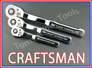 CRAFTSMAN 3pz LUCIDATURA COMPLETA profilo sottile denti fini set chiavi a cricchetto 72T - Foto 1 di 4