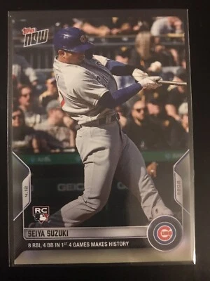 Seiya Suzuki 2022 Topps Now #40 Chicago Cubs Rookie RC SP Fast Shipping /4592 - Image 1 of 4