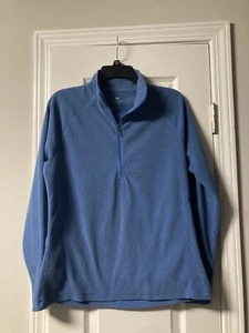 Women’s White Sierra Solid Blue Long Sleeve Quarter Zip Pullover Size L - Picture 1 of 3