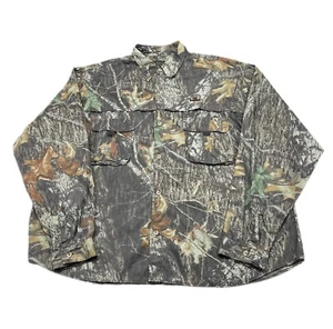 Mad Dog Gear Sterns Mens 2XL Button Shirt Mossy Oak Camo Nylon Ventilated - Picture 1 of 12