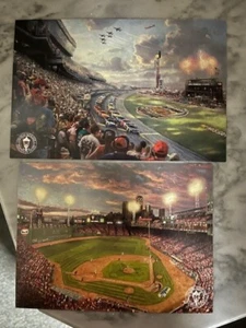 Thomas Kinkade Postcards NASCAR Thunder & Fenway Park - Picture 1 of 2