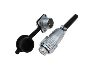 HQ 3 Contacts 3-Pin Aviation Plug Connector - M12 - Panel Flange w/Cap D16-2 - Picture 1 of 2