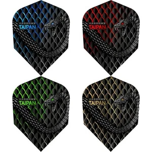 Harrows Taipan Dart Flights Plain Colours 5 Sets Standard No 6 Shape - Picture 1 of 6
