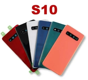 For Samsung S10 Back Glass Replacement battery door panel housing Camera lens - Bild 1 von 3
