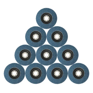 10× 5" 125mm Premium Zirconia Flap Disc Grit40/ Wheel Angle Grinder Sanding Disk - Picture 1 of 12