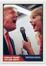 Donald Trump Taylor Swift Duet ACEO Custom Trading Card