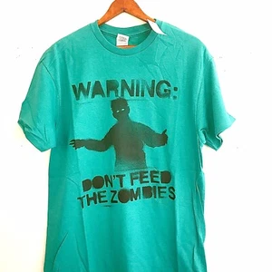Zombie Size M Green Graphic Short Sleeve Round Neck Cotton Halloween T-Shirt NEW - Picture 1 of 5