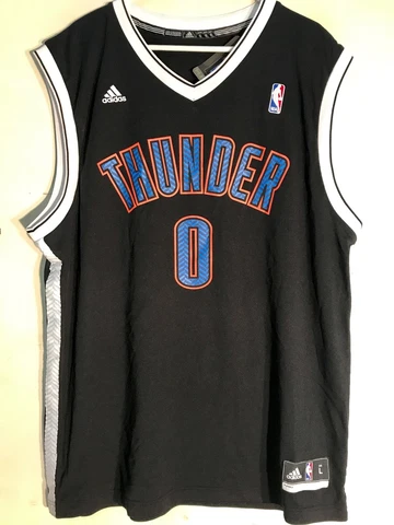 Adidas NBA Jersey Oklahoma City Thunder Russell Westbrook Black Alt sz 2X Cover