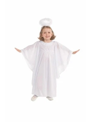 Girl's Angel Dress and Halo Costume Christmas Halloween - Image 1 of 2