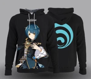 Genshin Impact Game Cosplay Kapuzen Sweatshirt Hoodie Hooded Pullover Pulli Coat - Bild 1 von 2