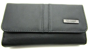 New RFID Safe Blocking Wallet Real Black Leather Purse Credit Card Holder - Picture 1 of 12