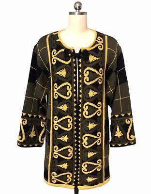 Cárdigan Suéter Mondi Art To Wear Mezcla Lana Mohair Vintage Años 80’s Mujer’s Talla XL Foto 1 de 4