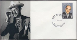 GRENADA Sc #2088 SET of 2 DIFF FDC with PHIL SILVERS, AMERICAN JEWISH COMEDIAN - Picture 1 of 2
