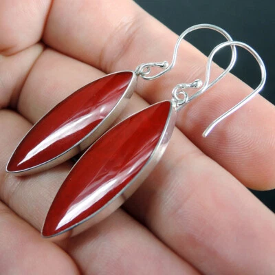 Brincos de prata 925 reversíveis de coral vermelho e madrepérola design 2 em 1, REV-02 - Imagem 1 de 4