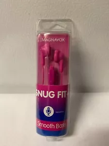 Magnavox Gummy Earbuds with Microphone & Remote Snug Fit Clear Bass - Pink - Picture 1 of 4