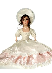 "Muñeca Victoriana de Composición Boudoir Llena de Paja Desgastada 24" - Imagen 1 de 12