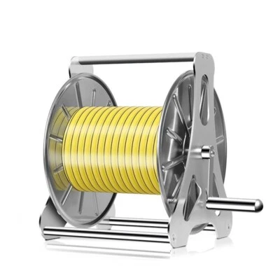 Garden Water Hose Reel Rack Stainless Steel Water Pipe Storage Wall Mount Stand - Image 1 of 4