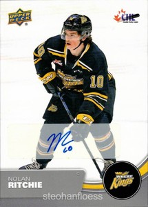 2021-22 Upper Deck CHL Auto Autograph #21 Nolan Ritchie Brandon Wheat Kings